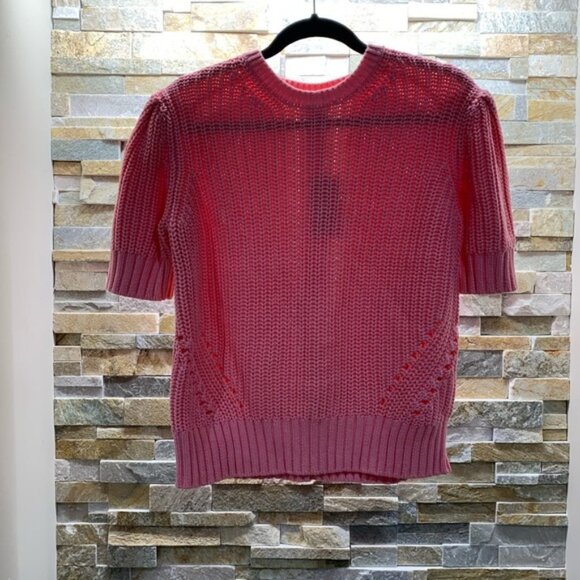 Lucky Brand Pleat Shoulder Short Sleeve Sweater - Picture 4 of 8